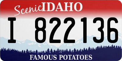 ID license plate I822136