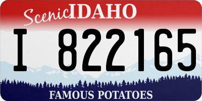 ID license plate I822165