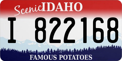 ID license plate I822168
