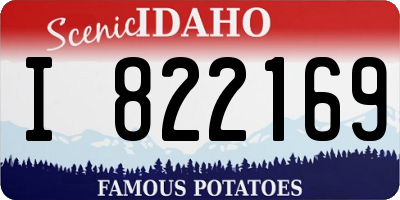 ID license plate I822169