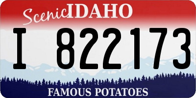 ID license plate I822173