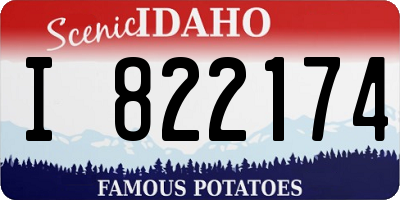 ID license plate I822174