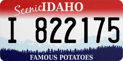 ID license plate I822175