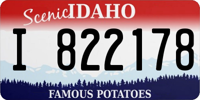 ID license plate I822178