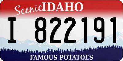 ID license plate I822191