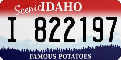 ID license plate I822197