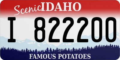 ID license plate I822200