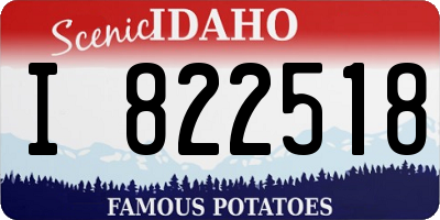 ID license plate I822518