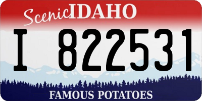 ID license plate I822531
