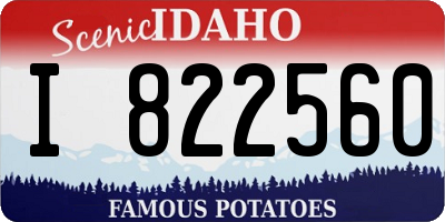 ID license plate I822560