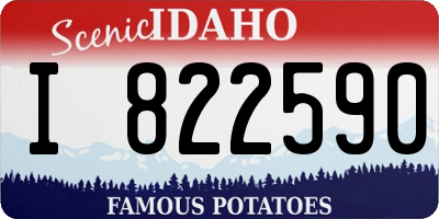 ID license plate I822590