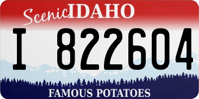 ID license plate I822604