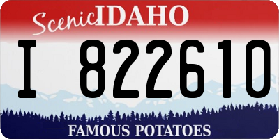 ID license plate I822610