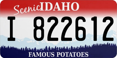 ID license plate I822612