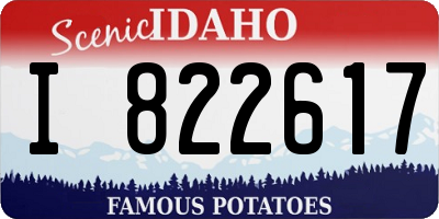 ID license plate I822617
