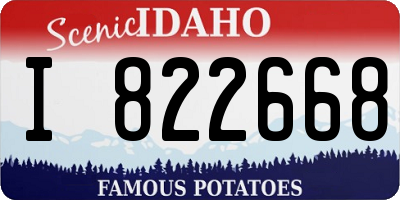 ID license plate I822668