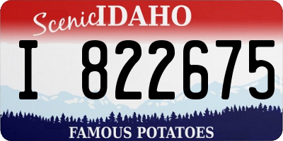 ID license plate I822675