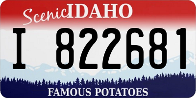 ID license plate I822681