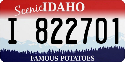 ID license plate I822701