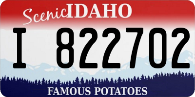 ID license plate I822702