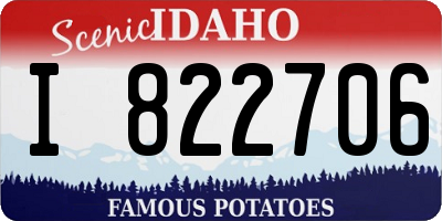 ID license plate I822706