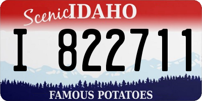 ID license plate I822711
