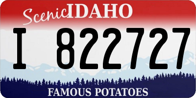 ID license plate I822727