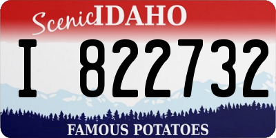 ID license plate I822732