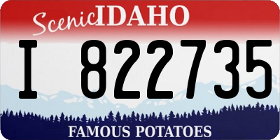 ID license plate I822735