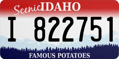 ID license plate I822751