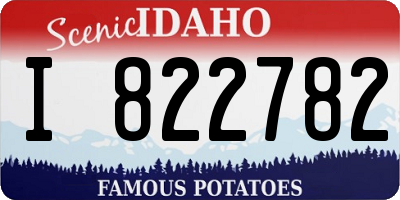 ID license plate I822782
