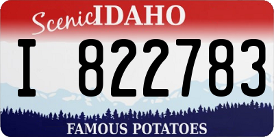 ID license plate I822783