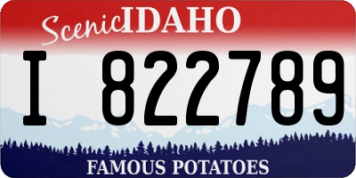 ID license plate I822789