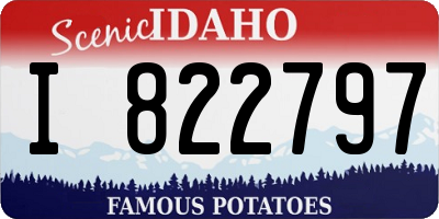 ID license plate I822797