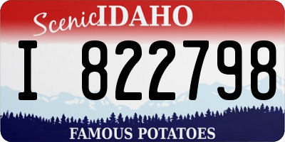 ID license plate I822798