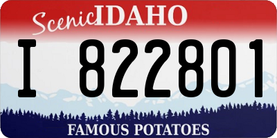 ID license plate I822801