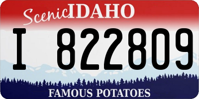 ID license plate I822809