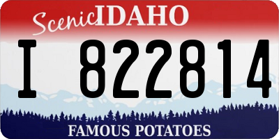 ID license plate I822814