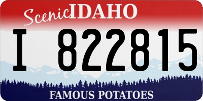 ID license plate I822815