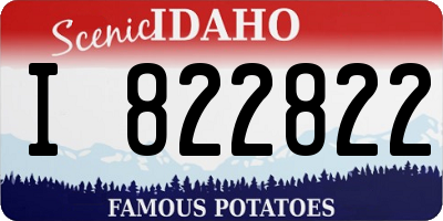 ID license plate I822822