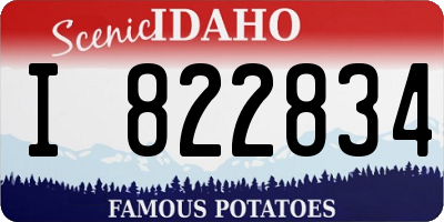 ID license plate I822834