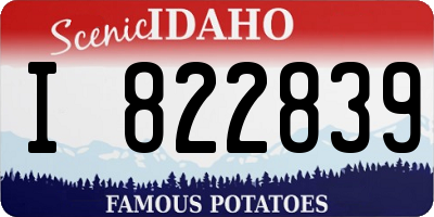 ID license plate I822839