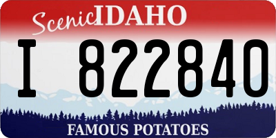 ID license plate I822840