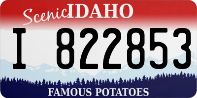 ID license plate I822853