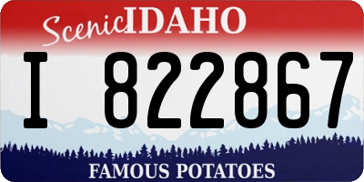 ID license plate I822867
