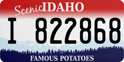 ID license plate I822868