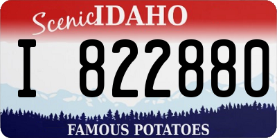 ID license plate I822880