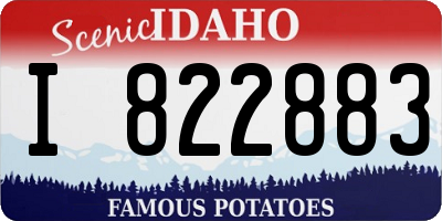 ID license plate I822883