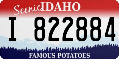 ID license plate I822884