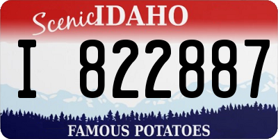 ID license plate I822887
